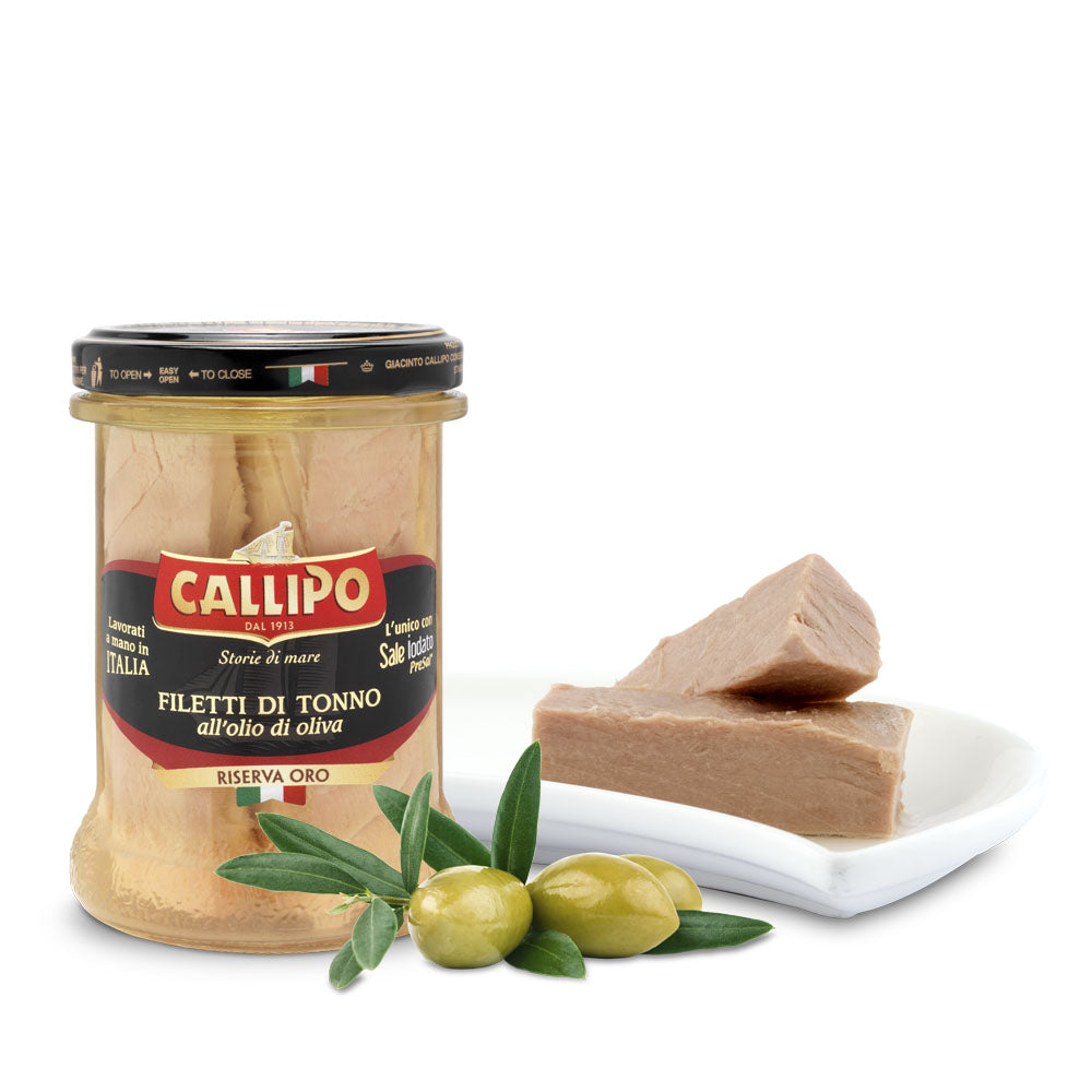 Tonno Callipo Filetti Riserva Oro 200g all’Olio di Oliva in Vetro