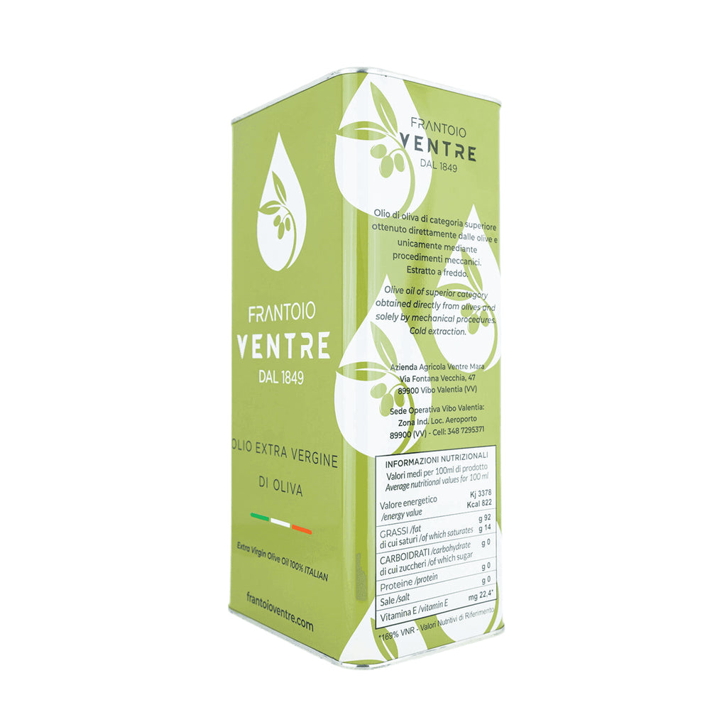 Olio Extravergine di Oliva Monocultivar Carolea 5 lt – Fruttato Medio