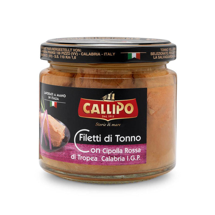 Filetti di Tonno con Cipolla Rossa di Tropea Calabria I.G.P. All’Olio di Oliva
