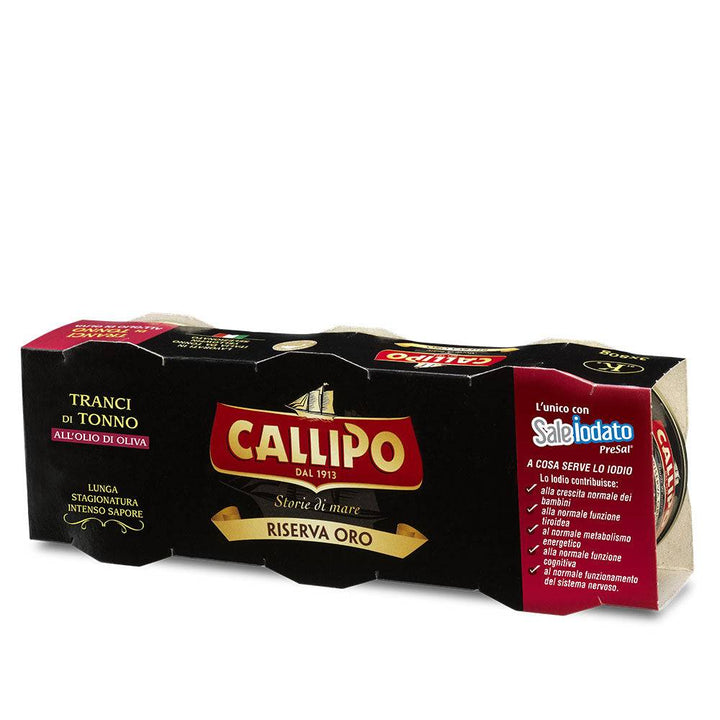 Tonno Callipo Riserva Oro 3×80 g – Scatola Olio di Oliva